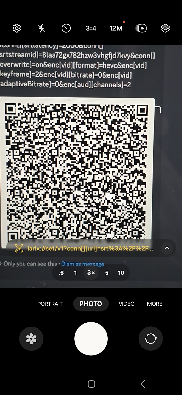 Scan QR Code with Camera app